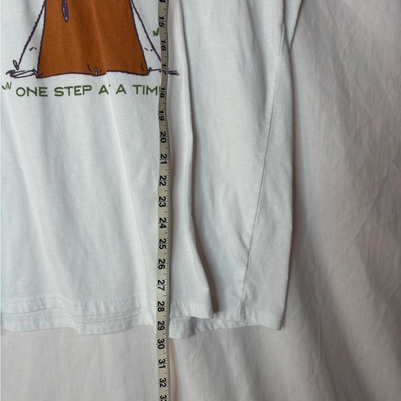 Peanuts women’s T-shirt sizeL short sleeve “Takin’ It Easy” “One Step at a Time” - Picture 5 of 6